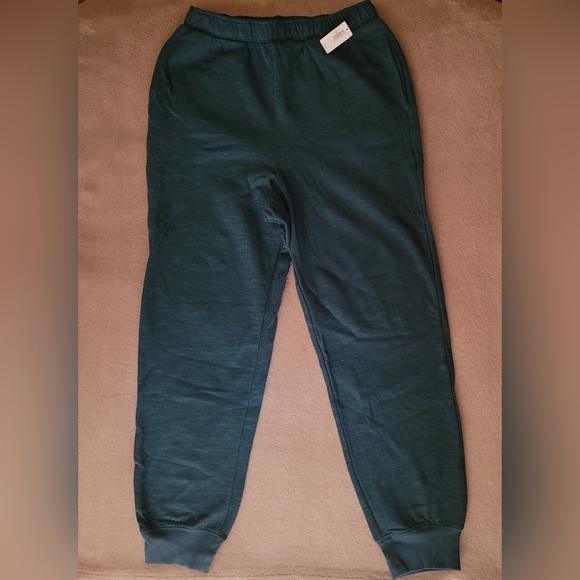 Gap Women Forest Green Pajamas Joggers NWT Size Small (Wide Fit) - Picture 1 of 6